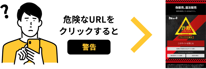 危険なWebサイトへのアクセスを警告してくれる